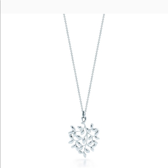 Sold !!!Tiffany necklace olive leaf pendant - Picture 4 of 6
